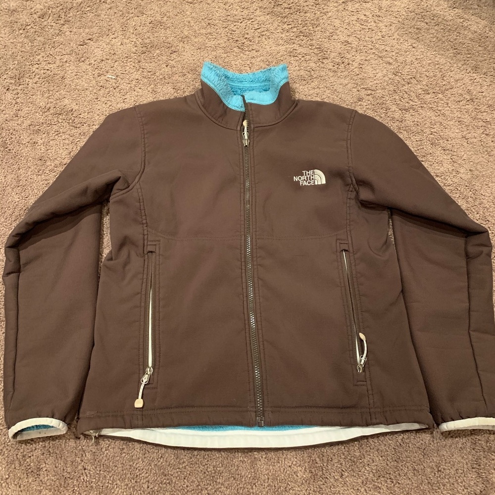 The North Face summit series brown/teal jacket